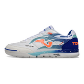 Chuteira Futsal Joma Top Flex Rebound IC Branca e Azul